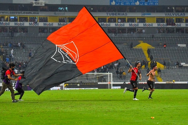 Jugadores de Atlas celebran pase a la Final en el Apertura 2021 frente a Pumas