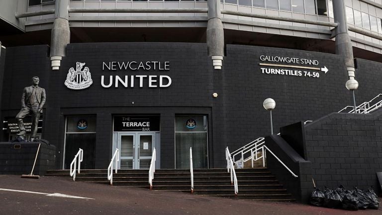 Las afueras del estadio del Newcastle