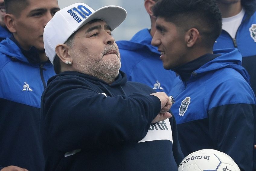 Maradona en su última etapa como director técnico