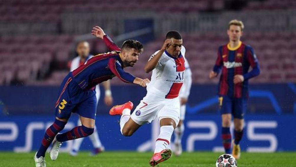 Mbappé dio un gran partido vs Barcelona