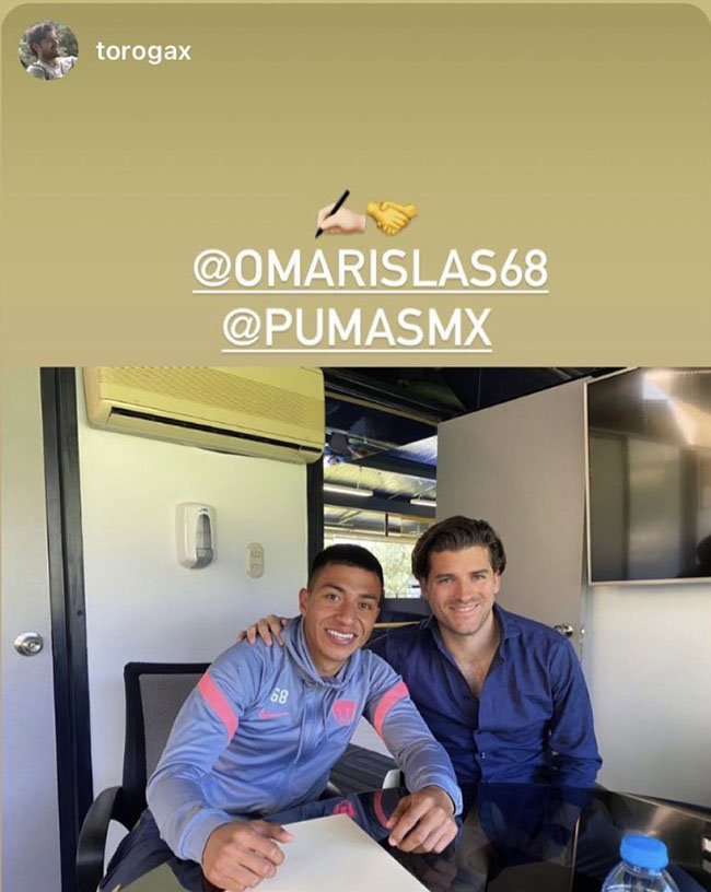 Omar Islas ya firmó contrato con Pumas 