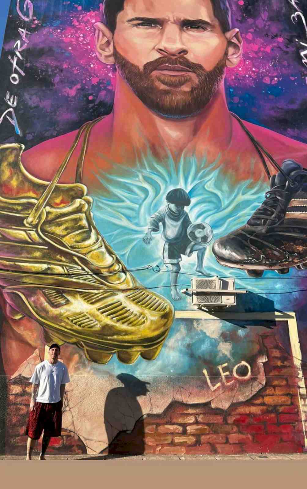 Mural en Rosario, Argentina en honor a Lionel Messi