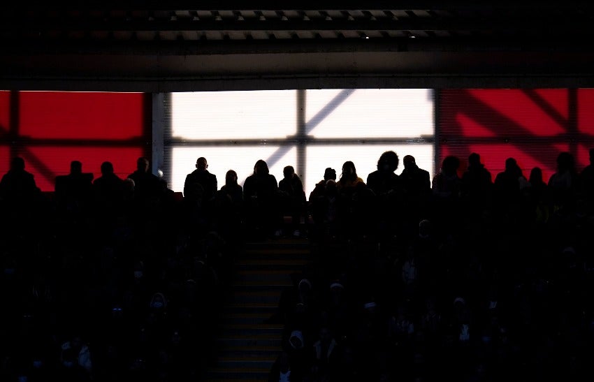 Aficionados en un partido de la Premier League