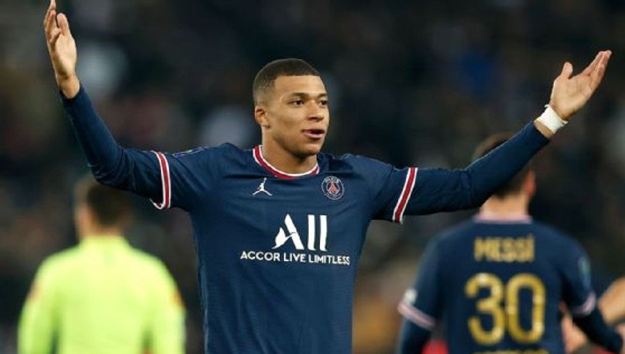 Mbappé en juego del PSG