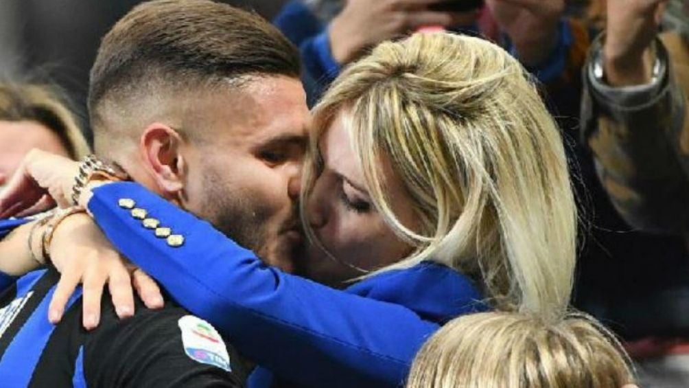 La pareja tras un partido del Inter