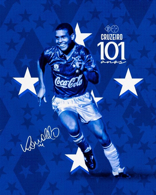 Ronaldo en imagen conmemorativa con el uniforme del Cruzeiro | Twitter  | @Ronaldo