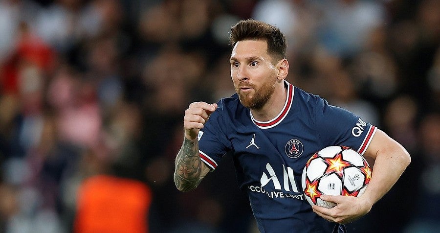 Lionel Messi durante un partido con el PSG