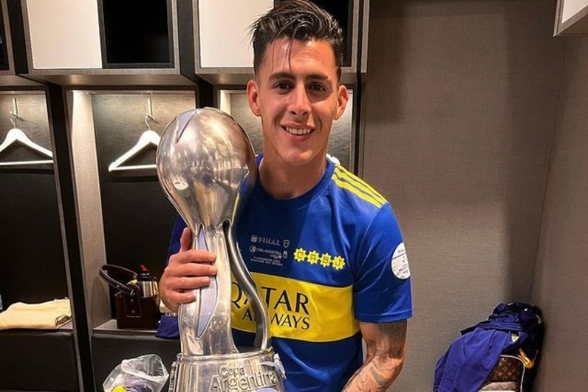 Cristian Pavón siendo campeón con Boca Juniors