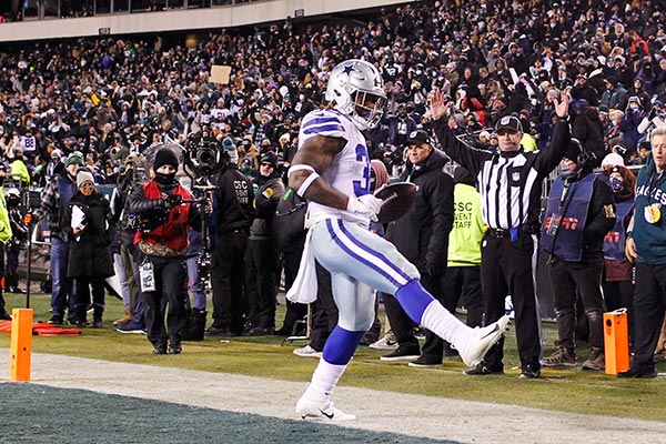 Corey Clement tras llegar a diagonales