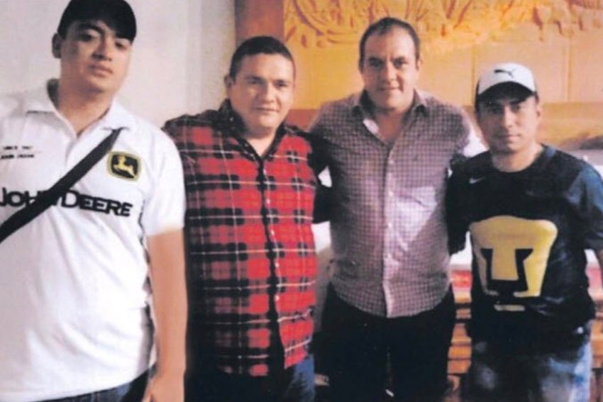 Foto de Cuauhtémoc Blanco con presuntos líderes criminales