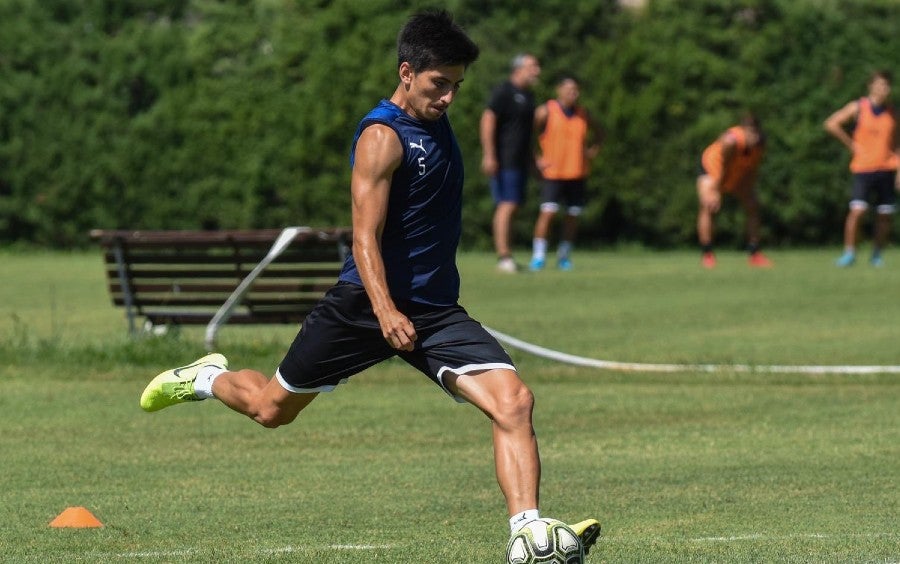 El uruguayo en entrenamiento