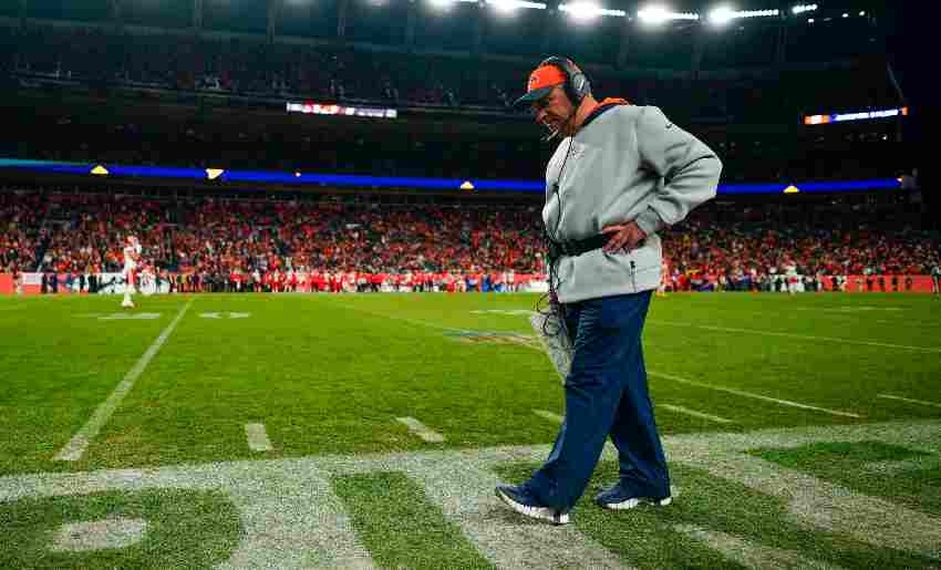 Fangio en el último partido de Denver