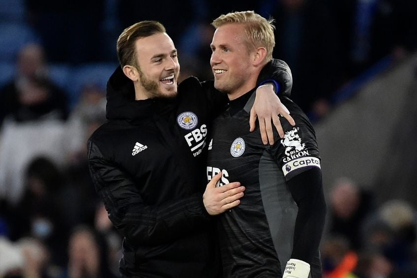 Jugadores del Leicester tras el partido de FA Cup