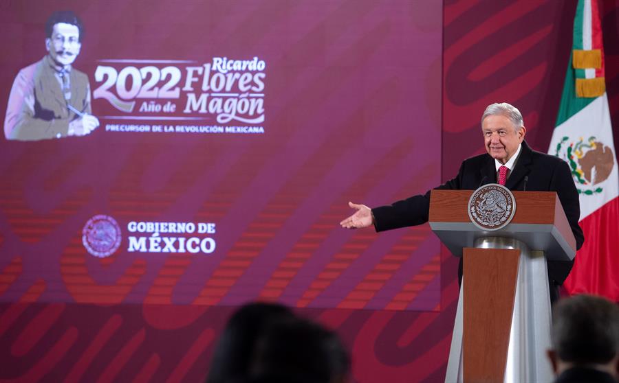 López Obrador durante su conferencia mañanera 