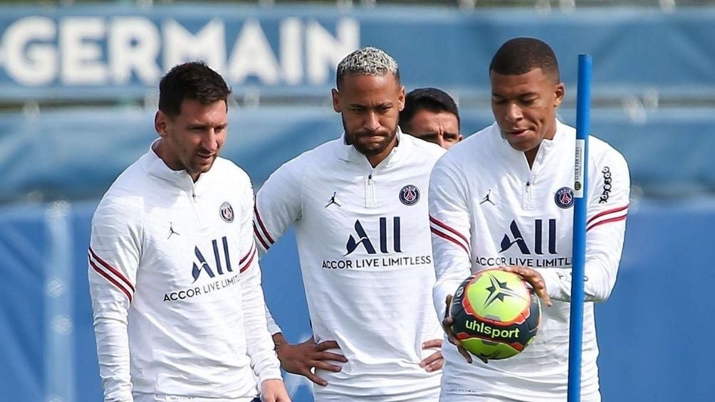 Messi, Neymar y Mbappé con el PSG