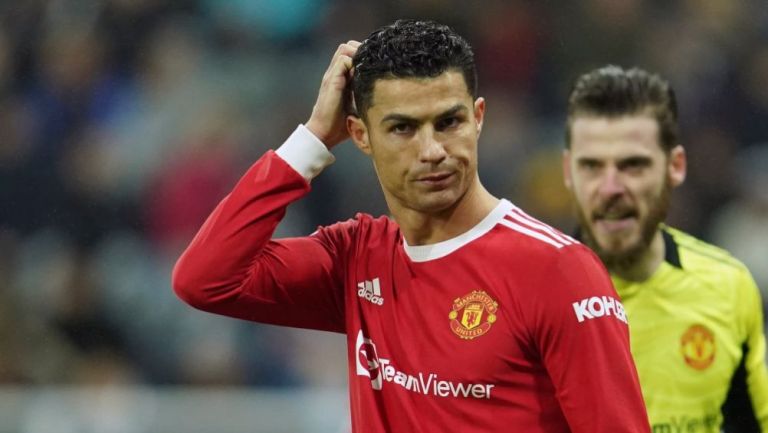 CR7, en un partido del Manchester United