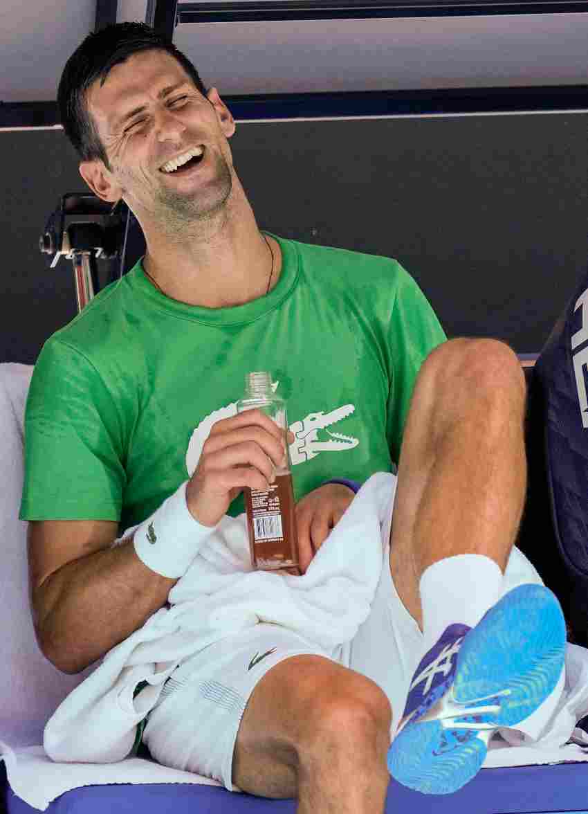 Djokovic entrenando en Melbourne 