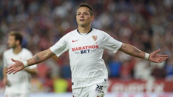 Javier 'Chicharito' Hernández en su paso por el Sevilla