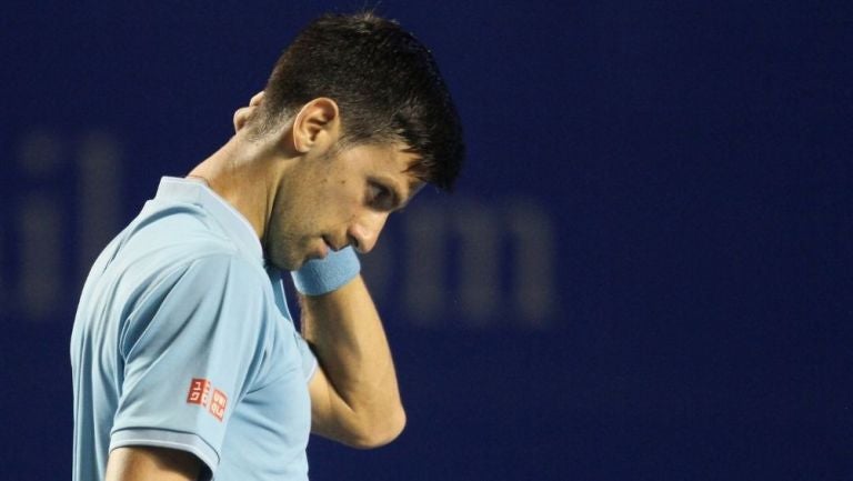 Novak Djokovic, en lamento tras falla