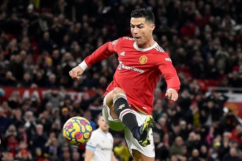 Cristiano Ronaldo jugando con el Manchester United