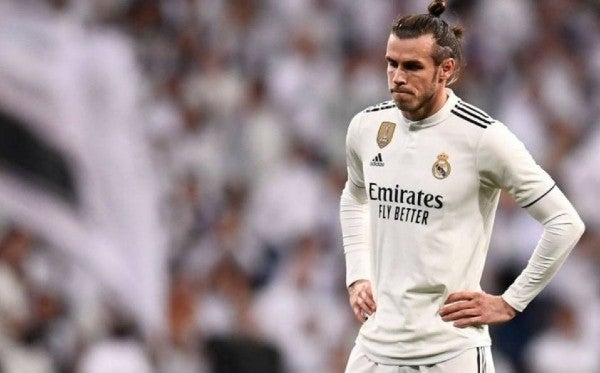 Bale reacciona durante partido con el Real Madrid