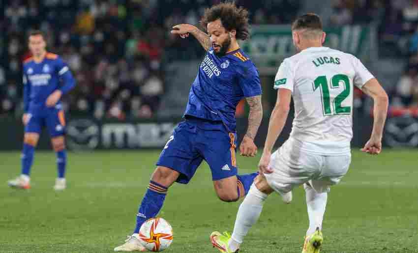 Marcelo en el juego de la Copa del Rey