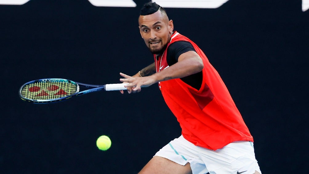 Nick Kyrgios jugando encuentro en el Abierto de Australia