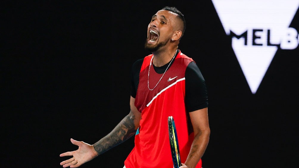 Nick Kyrgios jugando encuentro en el Abierto de Australia