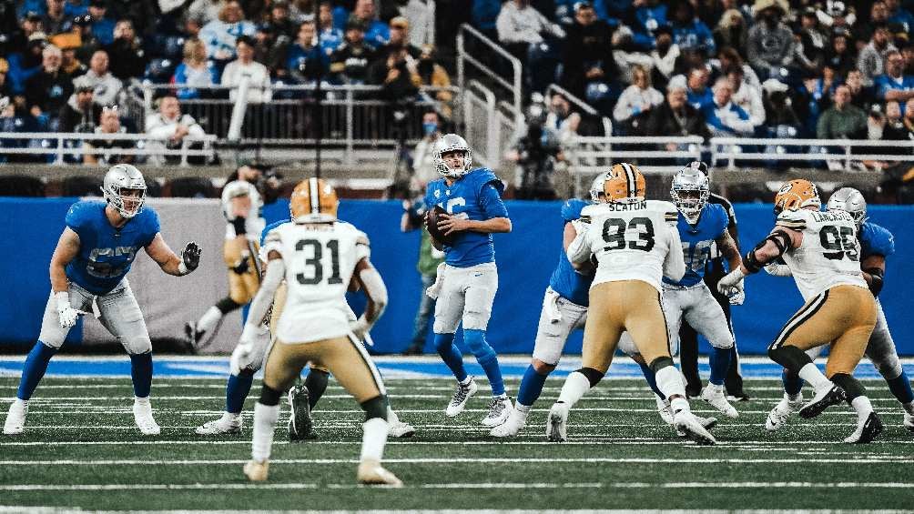 Detroit Lions en partido de la NFL ante Green Bay Packers