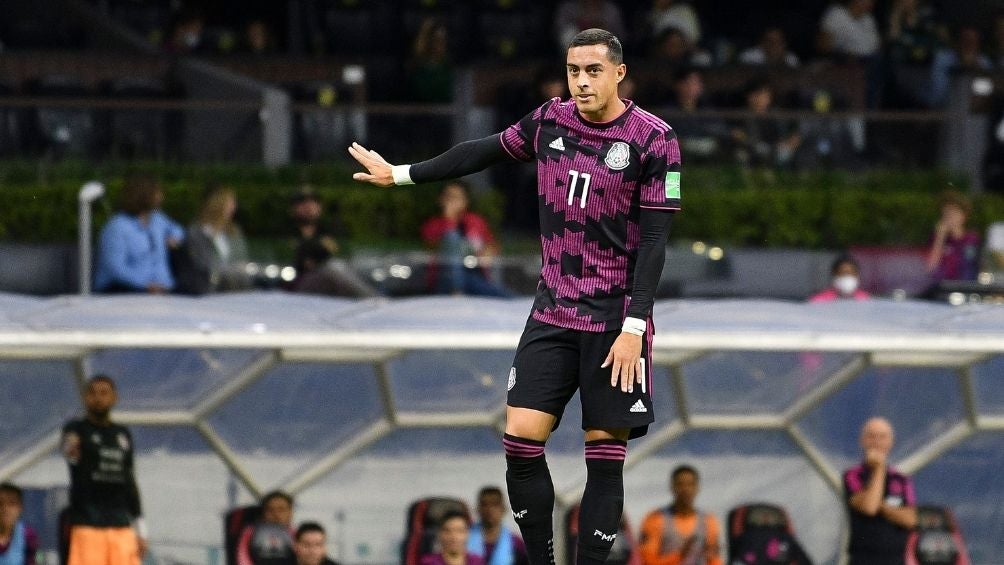 Funes Mori en un partido con Selección