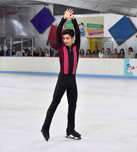 El patinador mexicano durante un evento 