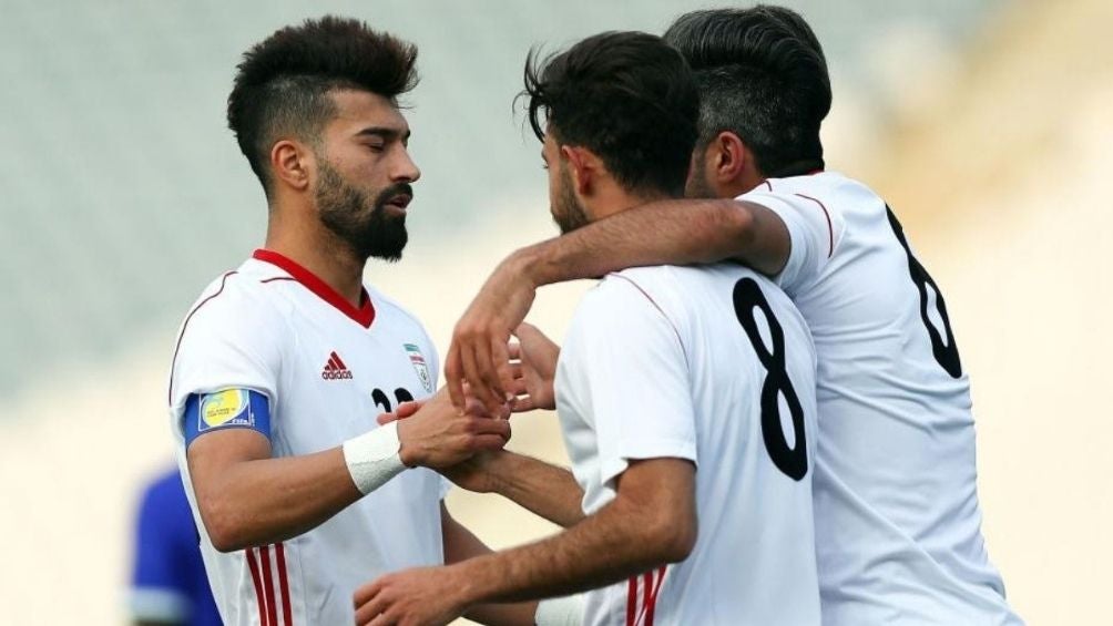 Jugadores de Irán en un partido