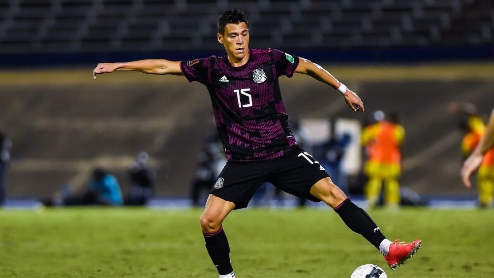 Moreno en el partido con la Selección 