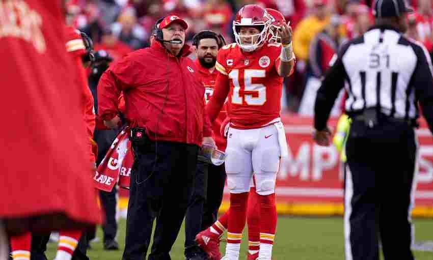 Patrick Mahomes durante la Final de Conferencia 