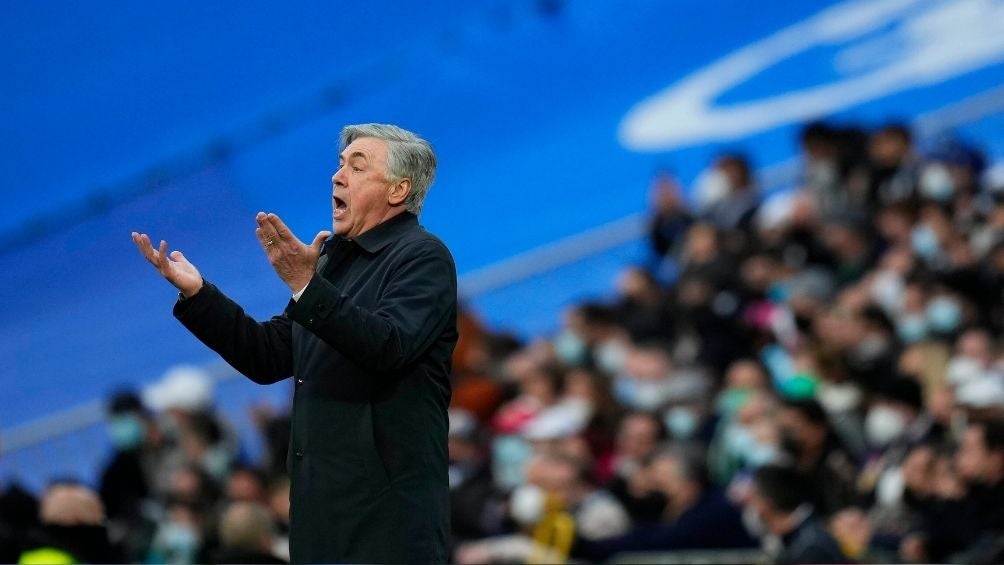 Ancelotti en un partido del Madrid