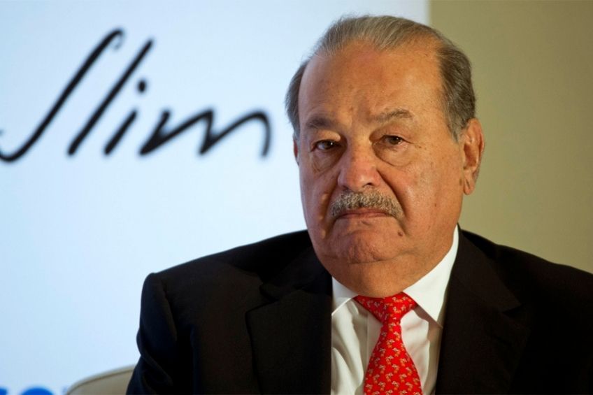 Carlos Slim durante un evento