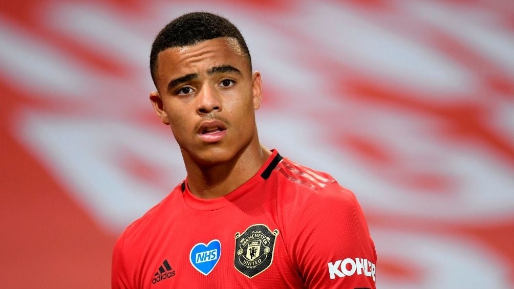 Greenwood, en un partido con el Manchester United 