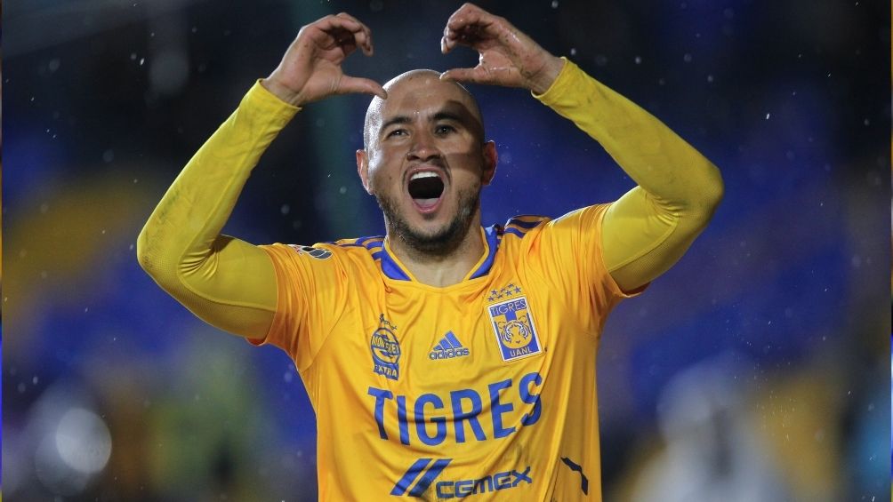 González celebra tras su gol