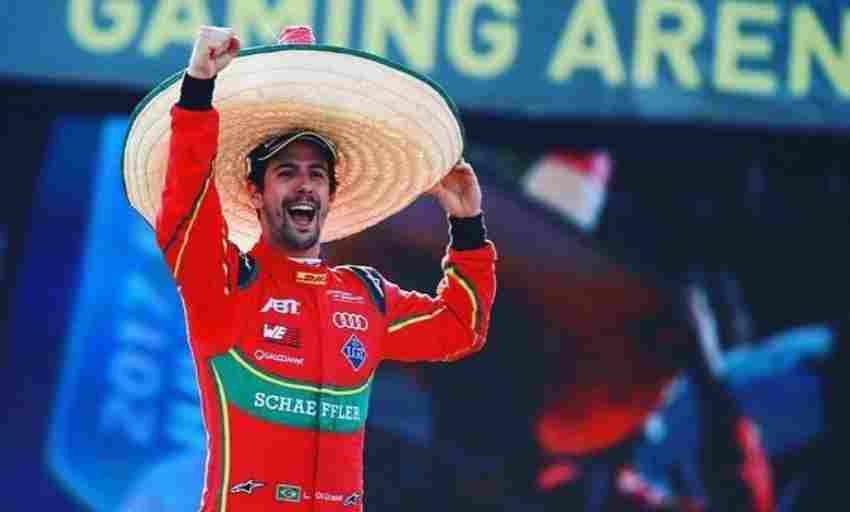 Lucas celebrando un triunfo en México 