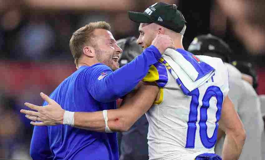 McVay y Kupp celebrando el triunfo 