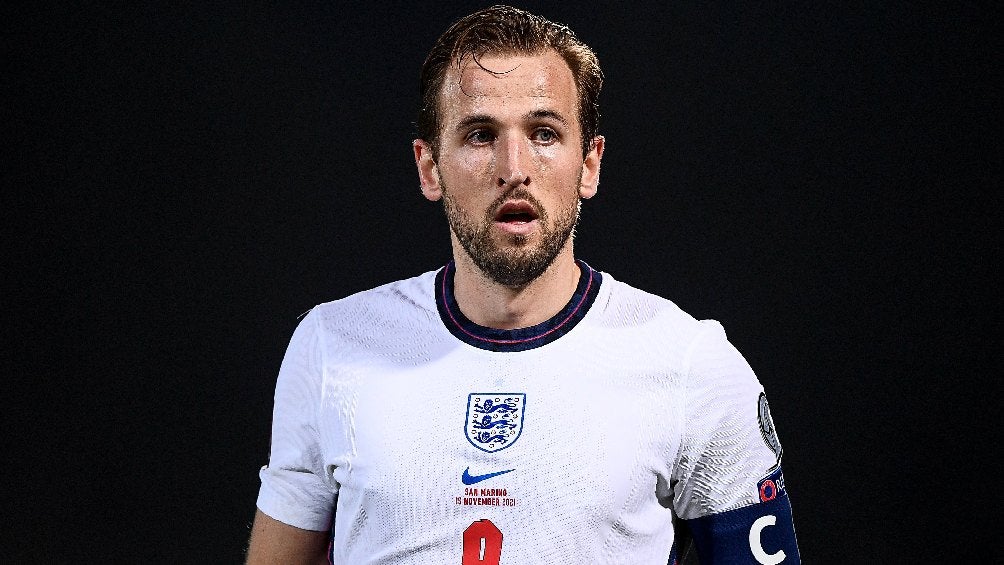 Harry Kane jugando partido con la Selección de Inglaterra