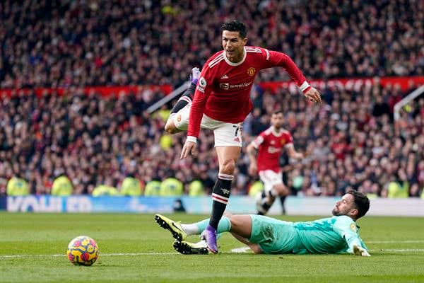 Cristiano Ronaldo en acción con Manchester United