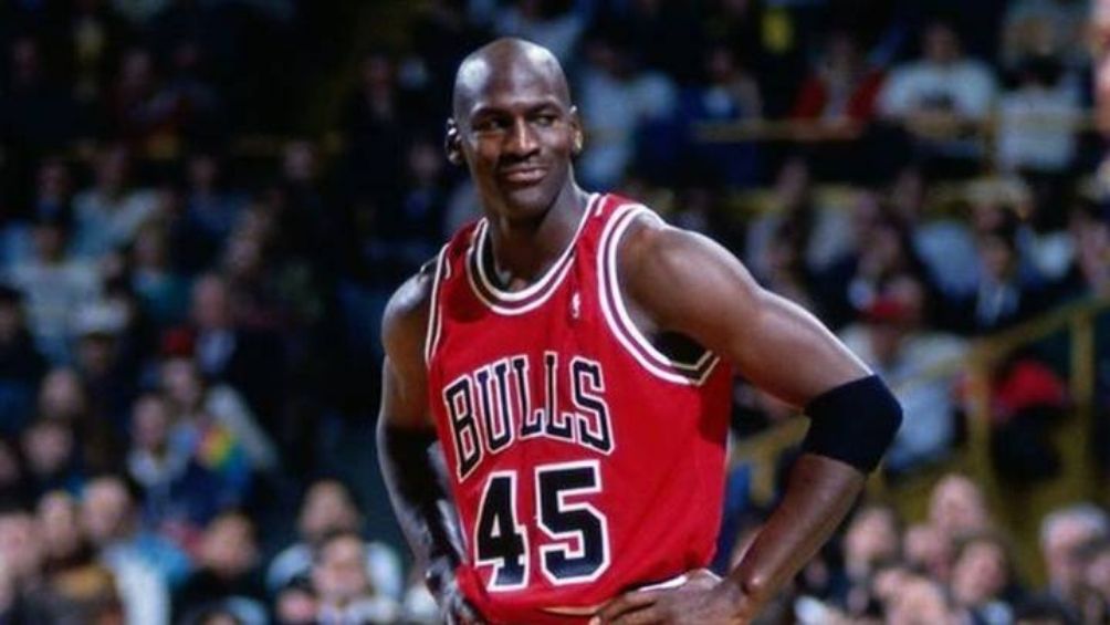 Michael Jordan en un partido de la NBA