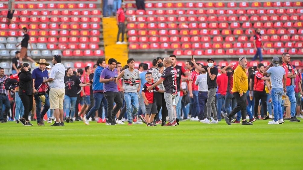 Aficionados de Atlas en la cancha 