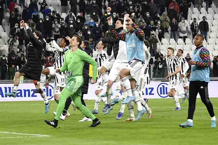 Juventus, festejando una victoria 
