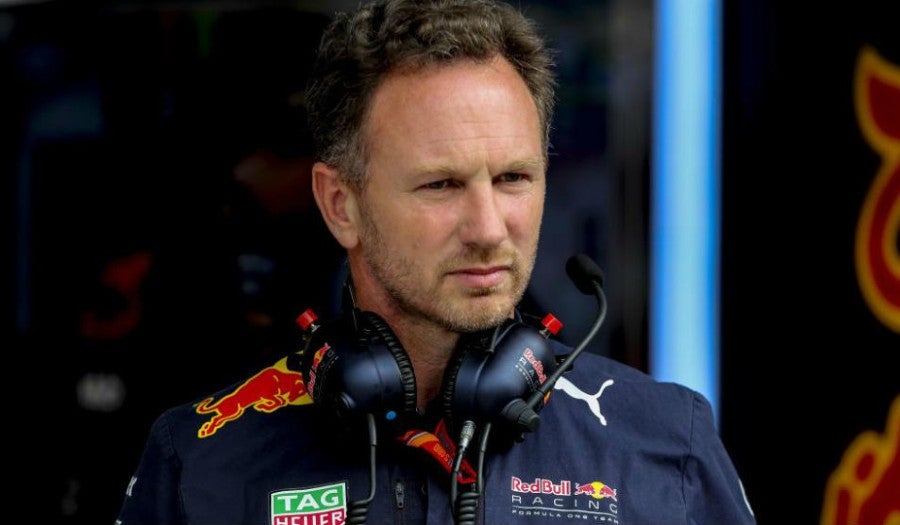 Christian Horner en competencia de F1