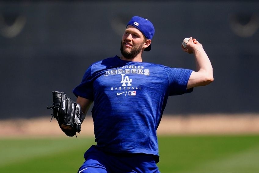 Clayton Kershaw entrenando