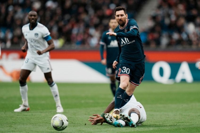 Lionel Messi durante un partido del PSG