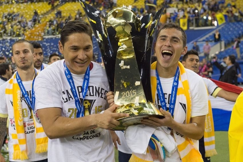 América celebrando el título de Concachampions