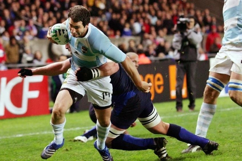 Federico Aramburu durante un partido de rugby